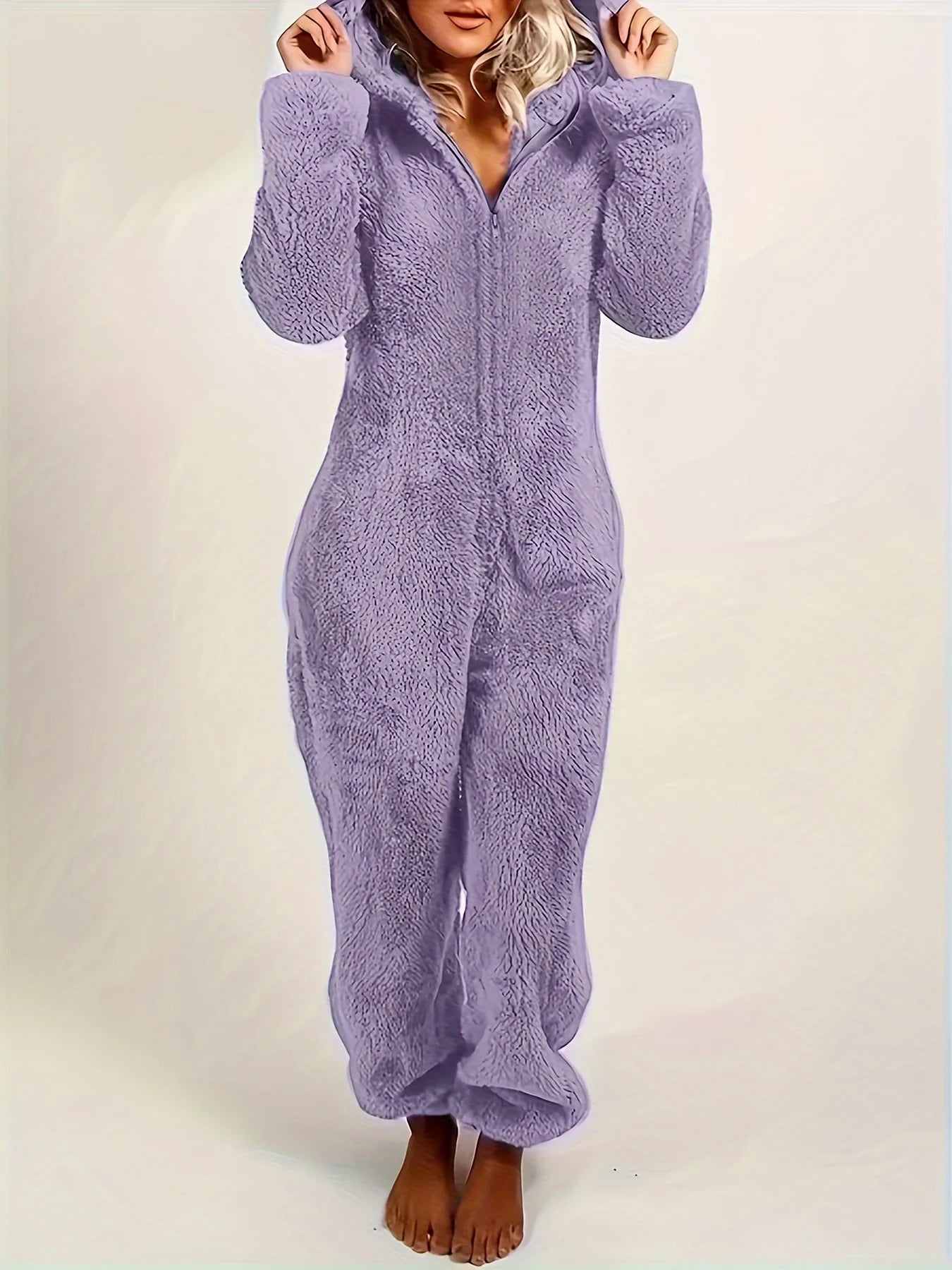 Plush Fleece Pajama Jumpsuit