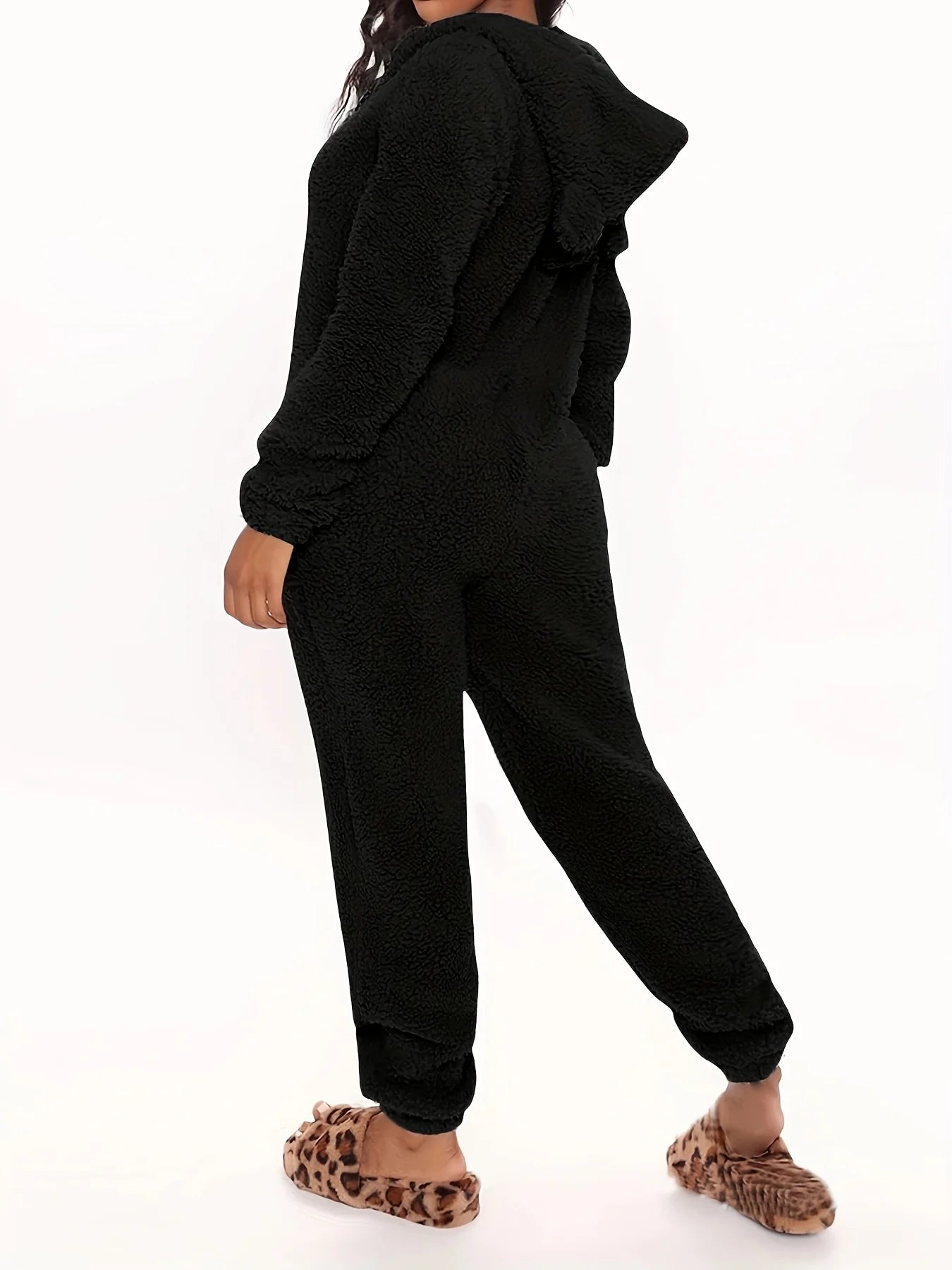 Plush Fleece Pajama Jumpsuit