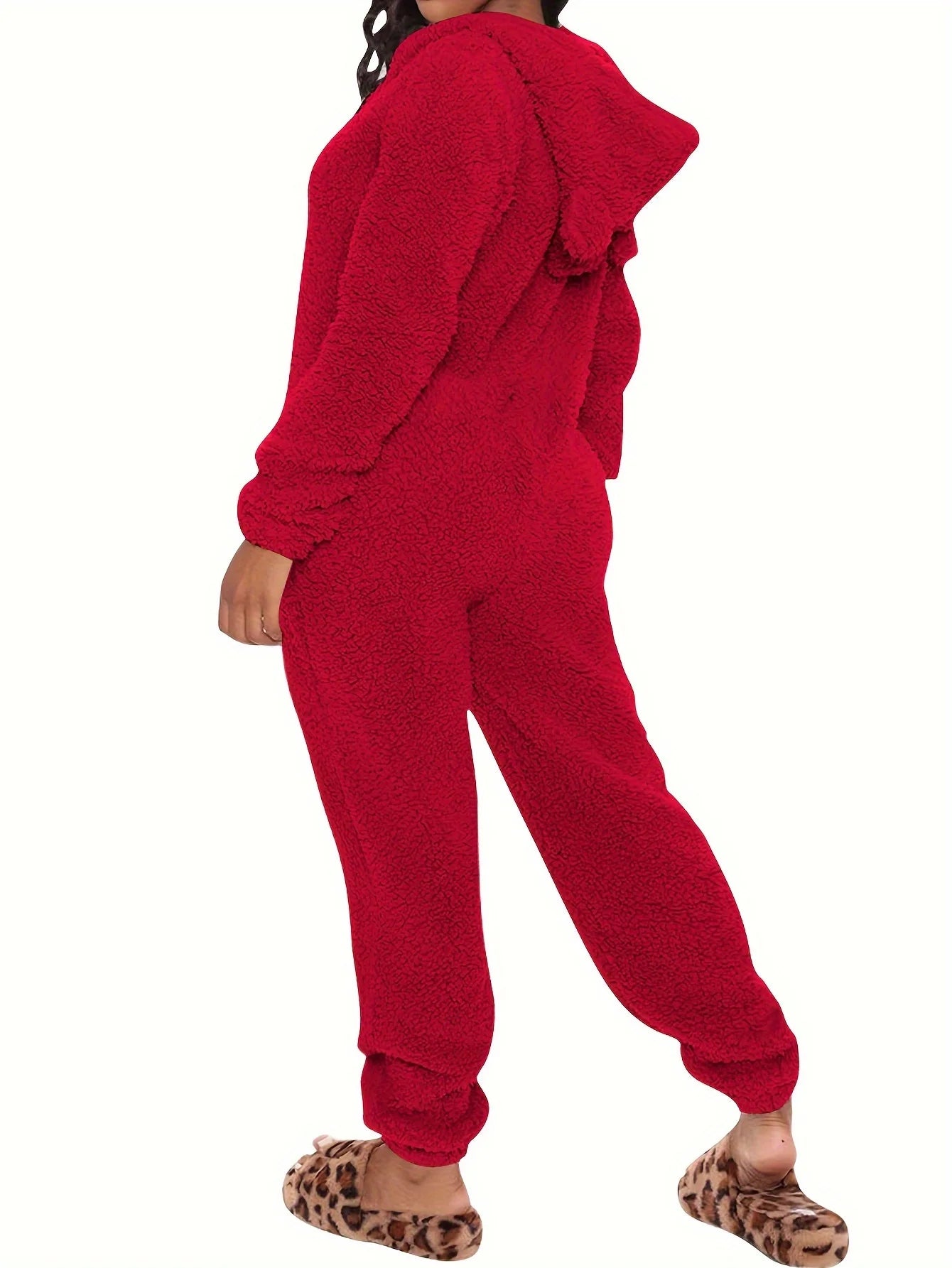 Plush Fleece Pajama Jumpsuit