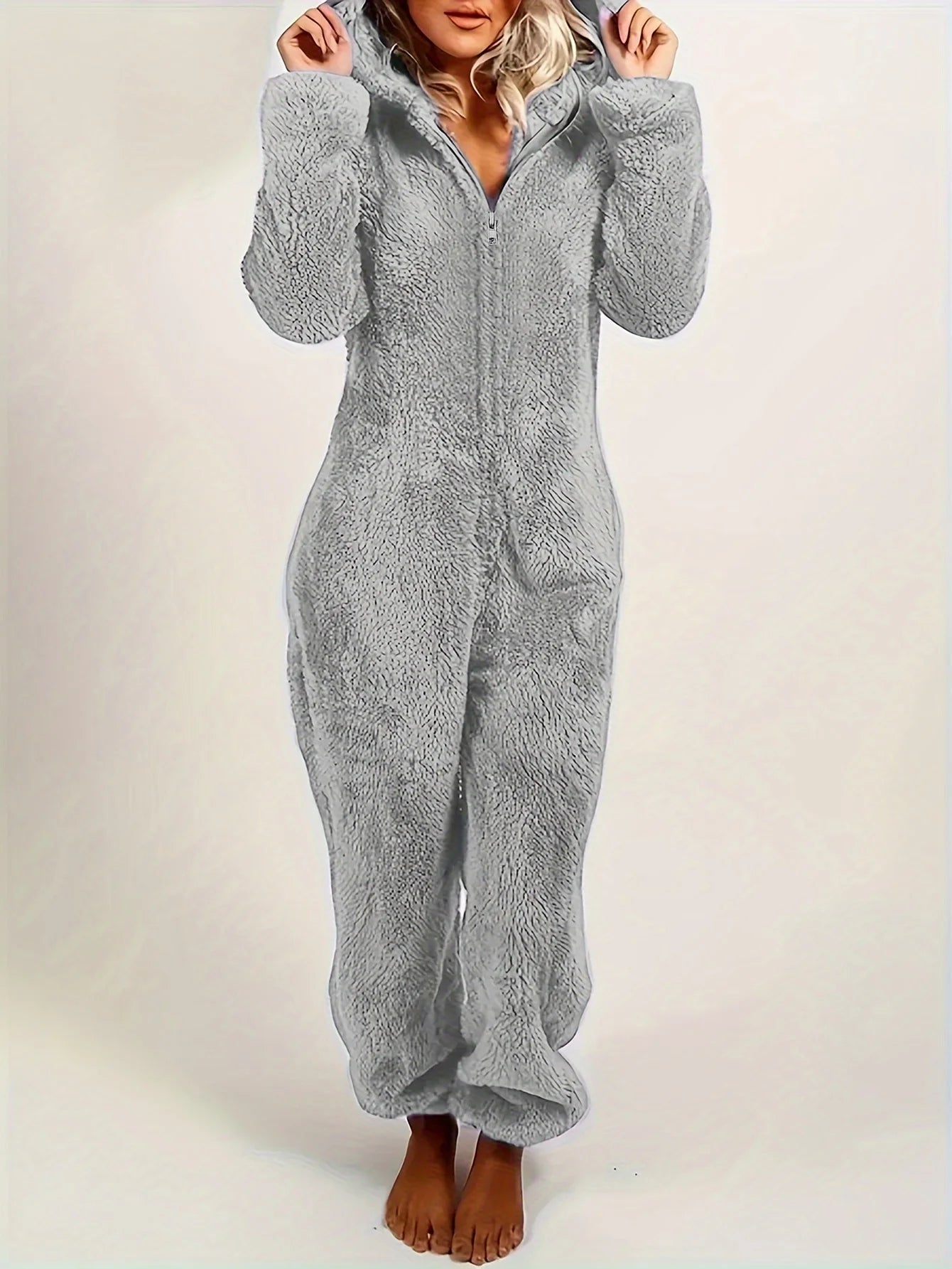 Plush Fleece Pajama Jumpsuit