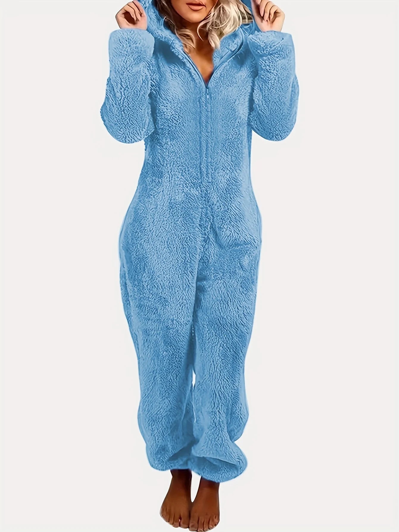 Plush Fleece Pajama Jumpsuit